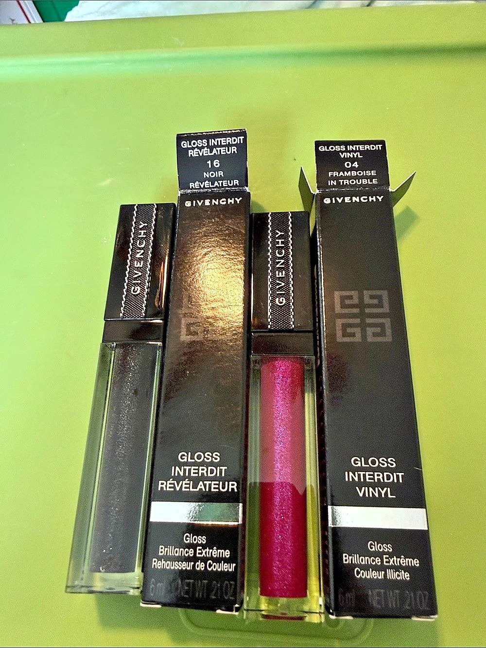 Givenchy Gloss Interdit Vinyl Lip Gloss Set Clear & Pink